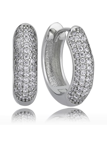 BALIA Silber 925 Damen Creolen 5-reihig Zirkonia Ohrring ca. 1,7cm