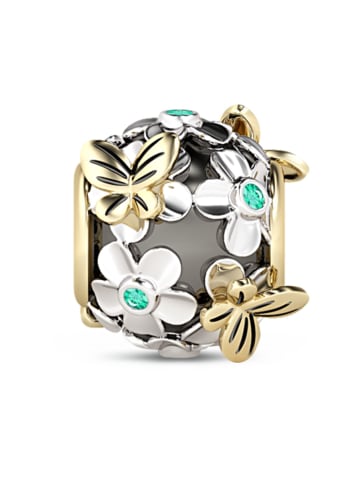 GNOCE Sterling Silber Charm teilvergoldet