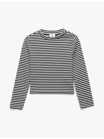 KOTON TSHIRT LS in Schwarz Gestreift