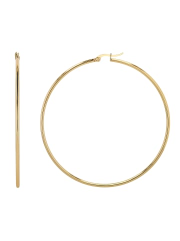 Adeliás Damen Ohrringe – Creole aus Edelstahl in gold