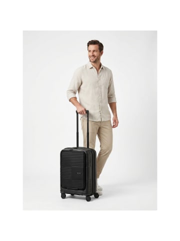 Redolz Essentials 17 2.0 4 Rollen Kabinentrolley 55 cm Laptopfach mit Dehnfalte black