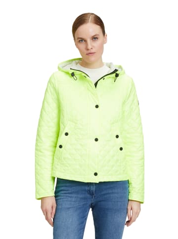 AMBER & JUNE Steppjacke mit Kapuze in Neon Lemon