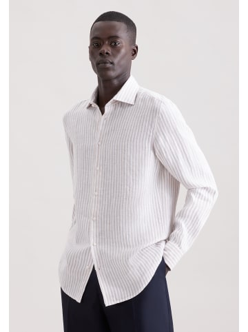 Seidensticker Leinenhemd Shaped in Beige