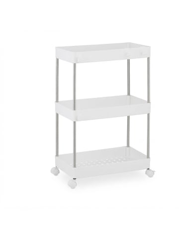 relaxdays Nischenwagen in Weiß - (B)41,5 x (H)62 x (T)23,5 cm