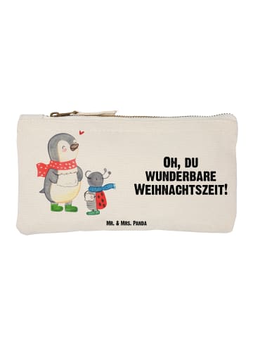 Mr. & Mrs. Panda Schminktasche Smörle Winterzeit mit Spruch in Weiß