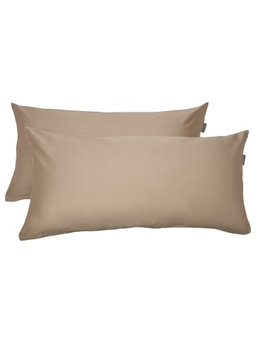 Schiesser Satin Kissenhüllenset Ella 2-teilig in Cappuccino