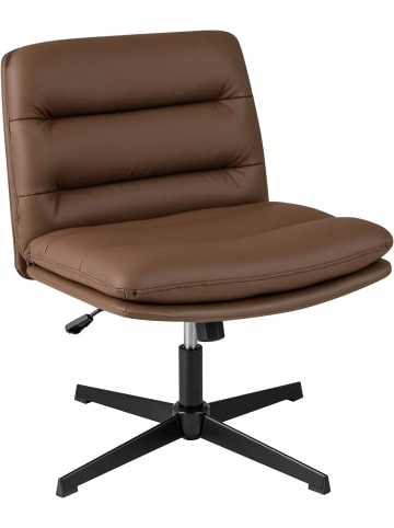 COSTWAY Schneidersitz Stuhl in Braun