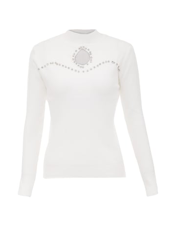 carato Damen Strickpullover in Wollweiss