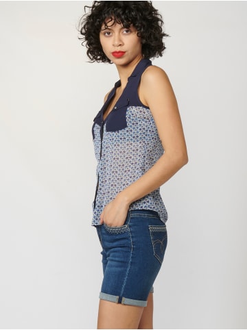 KOROSHI BLUSE in blau
