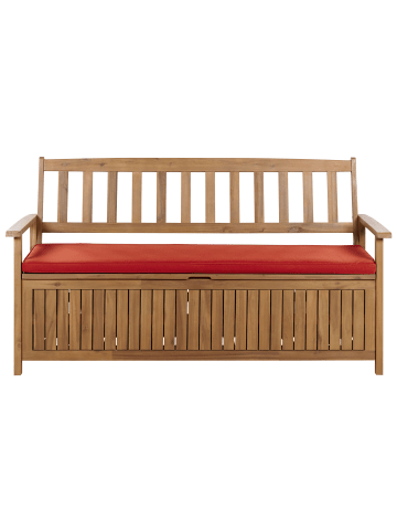 Beliani Gartenbank SOVANA in Braun/Rot - (W) 160 x (H) 91 x (L) 60 cm