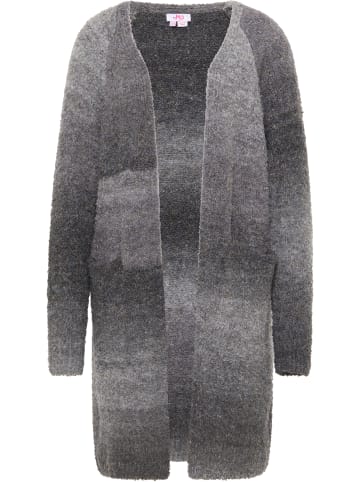 myMo Strickjacke in Schwarz Grau