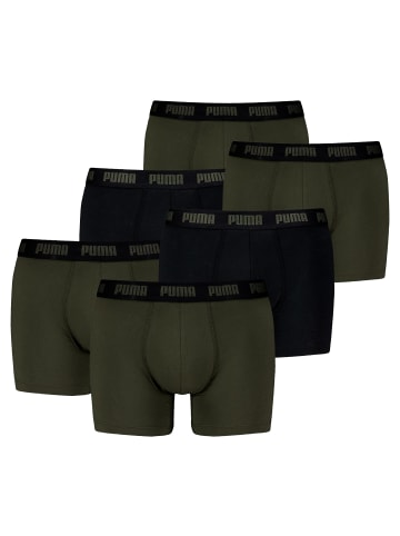 Puma Boxershort 6er Pack in Schwarz/Grün