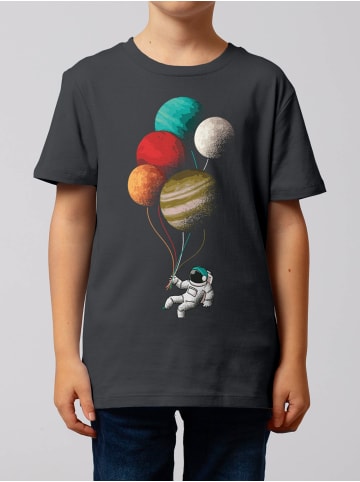 wat? Apparel T-Shirt Balloon Spaceman in Grau
