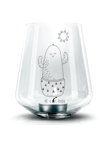 Mr. & Mrs. Panda Kerzenhalter Glas Kaktus Sonne ohne Spruch in Transparent