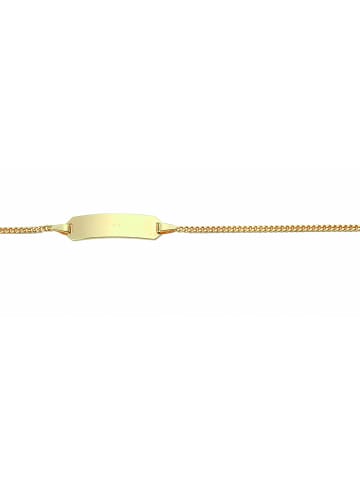 Adeliás Damen 333 Gold Flach Panzer Armband 14 cm Ø 1,4 mm in gold