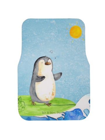 Mr. & Mrs. Panda Automatte Pinguin Surfer ohne Spruch in Eisblau