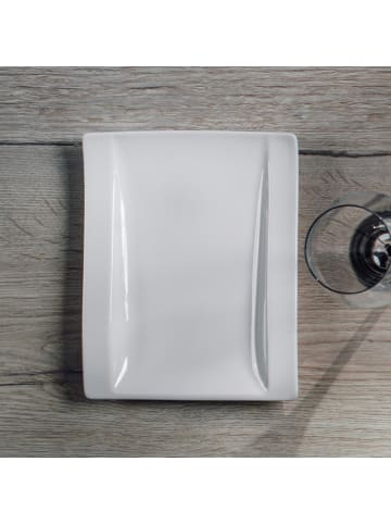 Villeroy & Boch 4er Set Brotteller NewWave 18 x 15 cm weiß in weiß