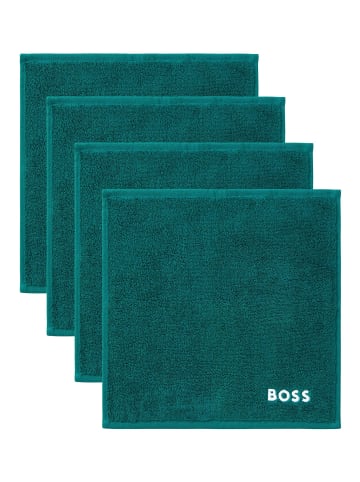 HUGO BOSS home 4er-Set Waschlappen 4er-Set Waschlappen in EVERGLN