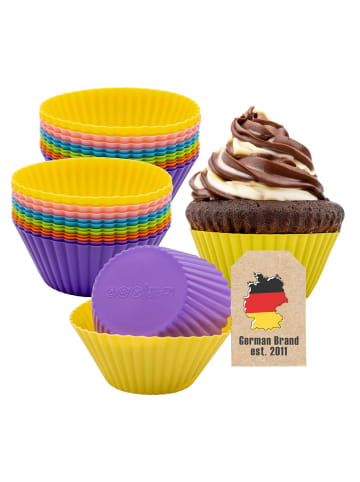 Intirilife Silikon Muffinformen Cupcakeformen in 24 Stück