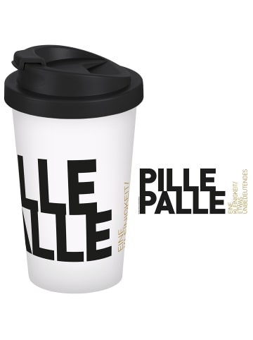 Geda Labels Coffee to go Becher Pillepalle in Weiß - 400 ml