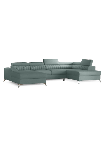 MF Design Lazy Recamiere Rechts in Hellgrau -  (L) 202 x (B) 354 x (H) 92 cm