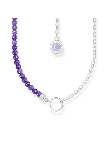 Thomas Sabo Member Charm-Kette Mit Gliedern Und Imitiertem Amethyst in silber, lila