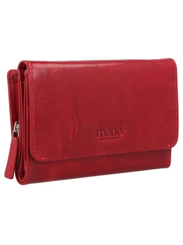 mano Donna Aurona Geldbörse RFID Leder 14,5 cm rot