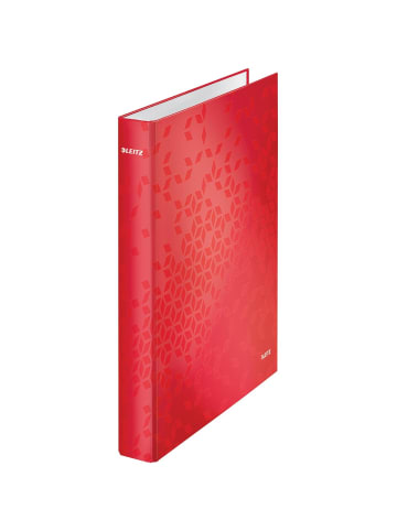 Leitz Ringbuch Wow A4 Pappe laminiert 2 Ringe 25mm rot