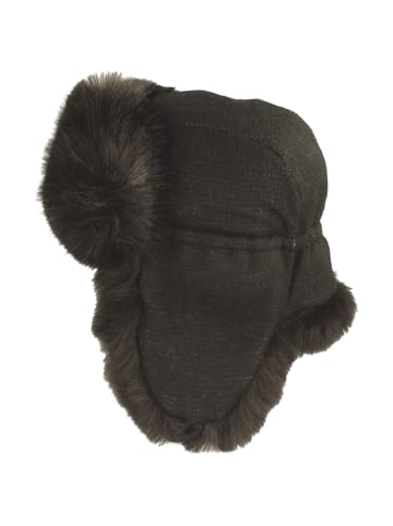 BREITER Pelzmütze in schwarz