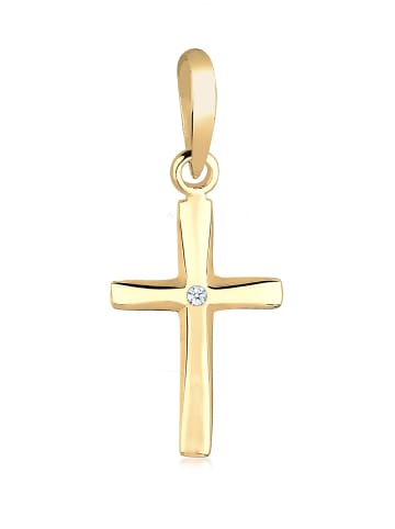 Elli DIAMONDS  Anhänger 585 Gelbgold Kreuz in Gold