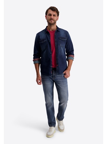 Timezone Jeans Gerade Regular Fit Reißverschluss Unifarben in Blau