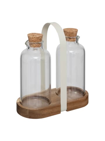 5five Simply Smart Öl- und Essigflaschen HARMONY, 2 Karaffen 300 ml, Set in Braun