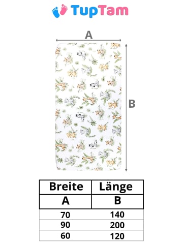 TupTam Spannbettlaken in braun/grün