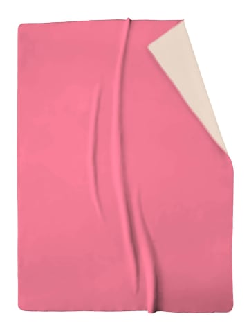 biederlack Wohndecke Doubleface in pink-ecru