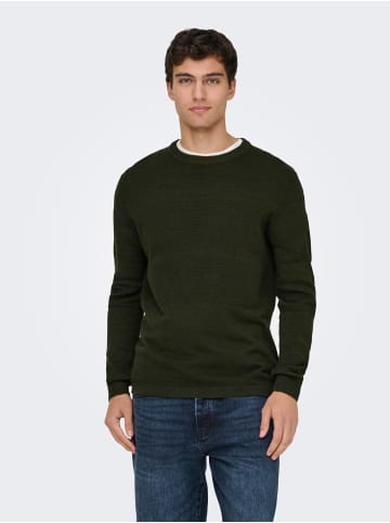 ONLY & SONS Strickpullover in Olive Night