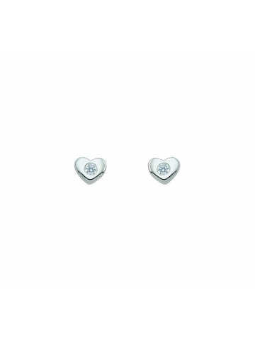 Adeliás Damen 925 Silber Ohrringe / Ohrstecker mit Zirkonia in silber