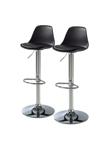 home24 Barstuhl Batya (2er-Set) in Schwarz