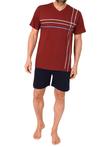 NORMANN Shorty Schlafanzug kurzarm Pyjama - 84249 in rot