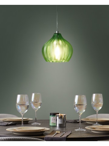 Beliani Pendelleuchten KEILA in Grün - (W) 22 x (H) 76 x (L) 22 cm