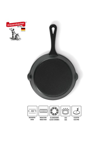 Freyersbacher Gusseisenpfanne | Emaille Bratpfanne in Schwarz