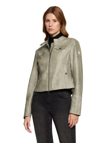 AMBER & JUNE Casual-Jacke mit Stehkragen in khaki