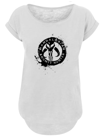 F4NT4STIC Long Cut T-Shirt Star Wars Mandalorian Mythosaur Schädel in weiß