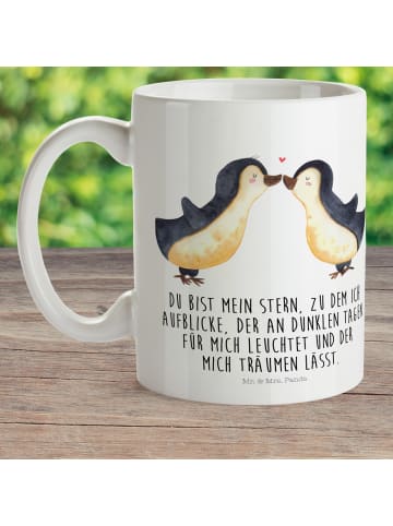 Mr. & Mrs. Panda Pott Pinguin Liebe mit Spruch in Weiß