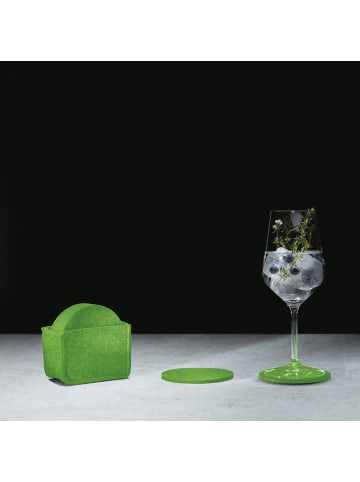 Erwin Müller Filz Untersetzer 13-teilig Beja in apfelgrün