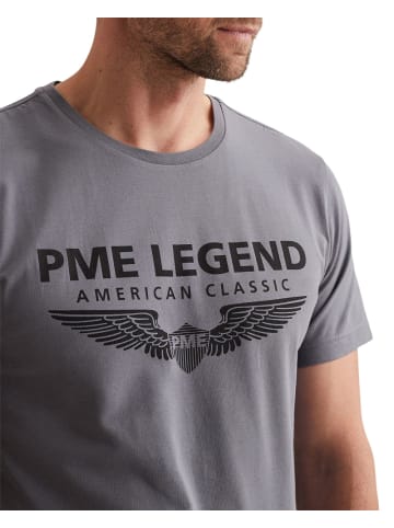 PME Legend T-Shirt SHORT SLEEVE R-NECK LOGO CARRIER in Grau