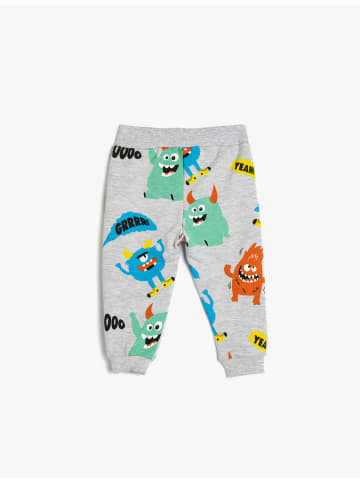 KOTON Sweathose in Grau Gemustert