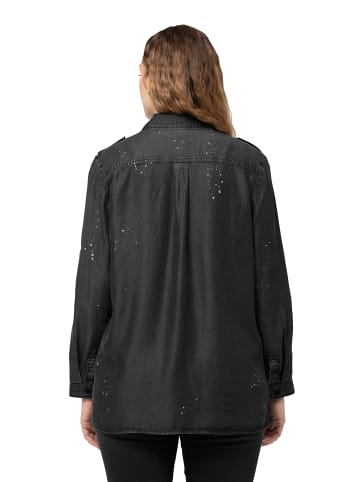 Ulla Popken Bluse in grey denim