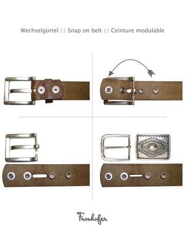 FRONHOFER Trachtengürtel in Trachten-braun