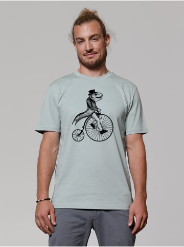wat? Apparel T-Shirt T-Rex auf Fahrrad in Aloe
