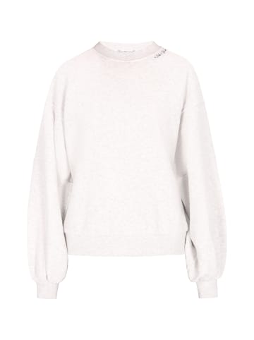 DreiMaster Damen Sweatshirt in Wollweiss Melange